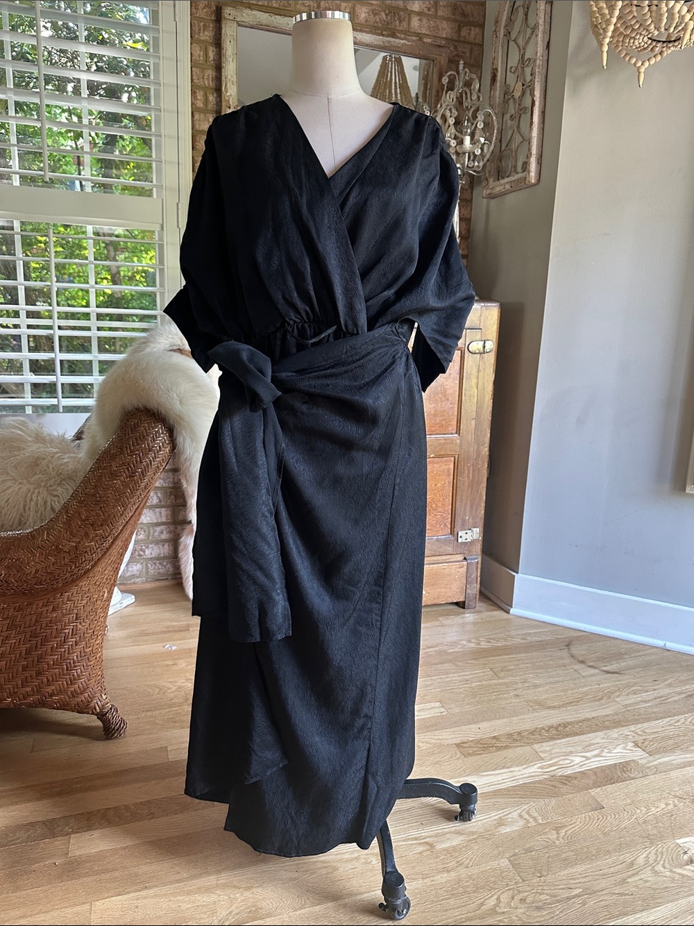 CALLAHAN KNITWEAR BLACK DRESS LAGENLOOK MEDIUM NEW